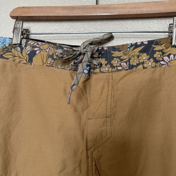 Howler Brothers Men's Ensueno Boardshorts yellow brown pink Flowers Floral 36 - Picture 4 of 7